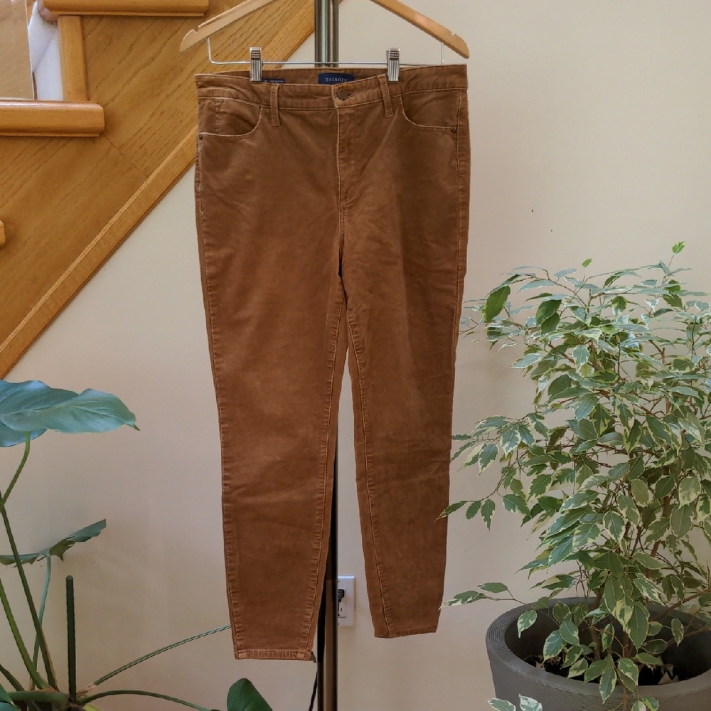 Talbots Brown Leggings Cozy Corduroy Style